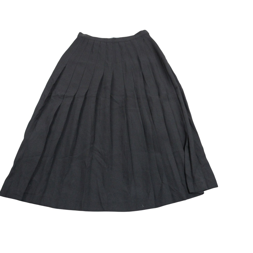 Karen Scott Womens Black‎ Pleated Midi Skirt Size 10 High Waisted Career Classic